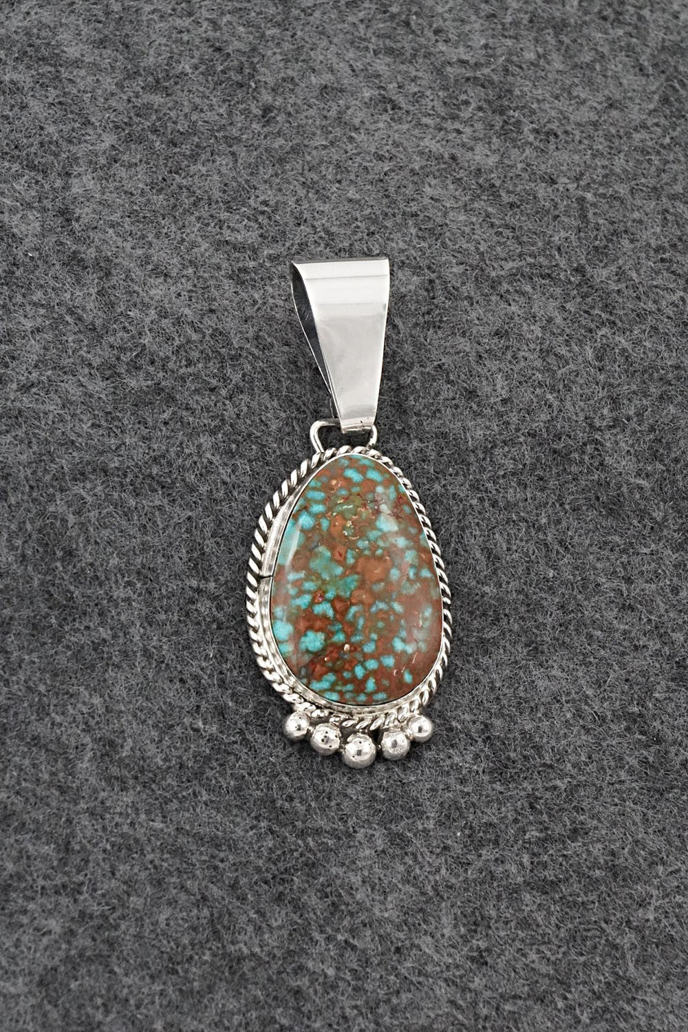 Turquoise & Sterling Silver Pendant - Rena Begay
