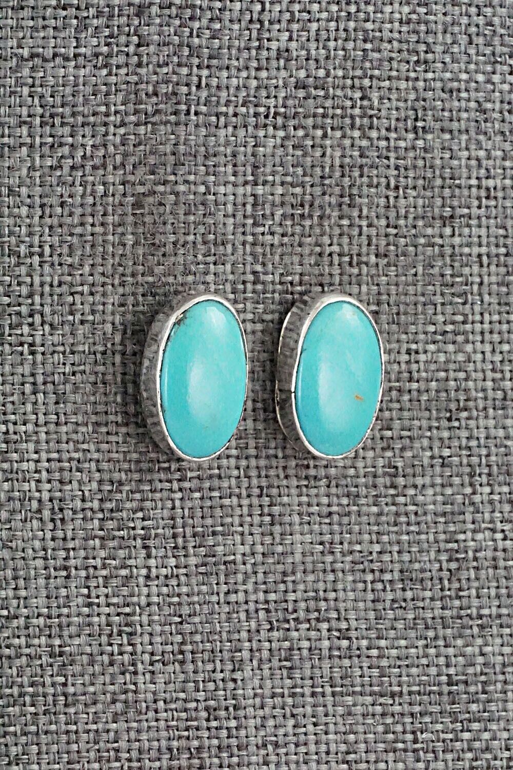 Turquoise & Sterling Silver Earrings - Marco Begaye