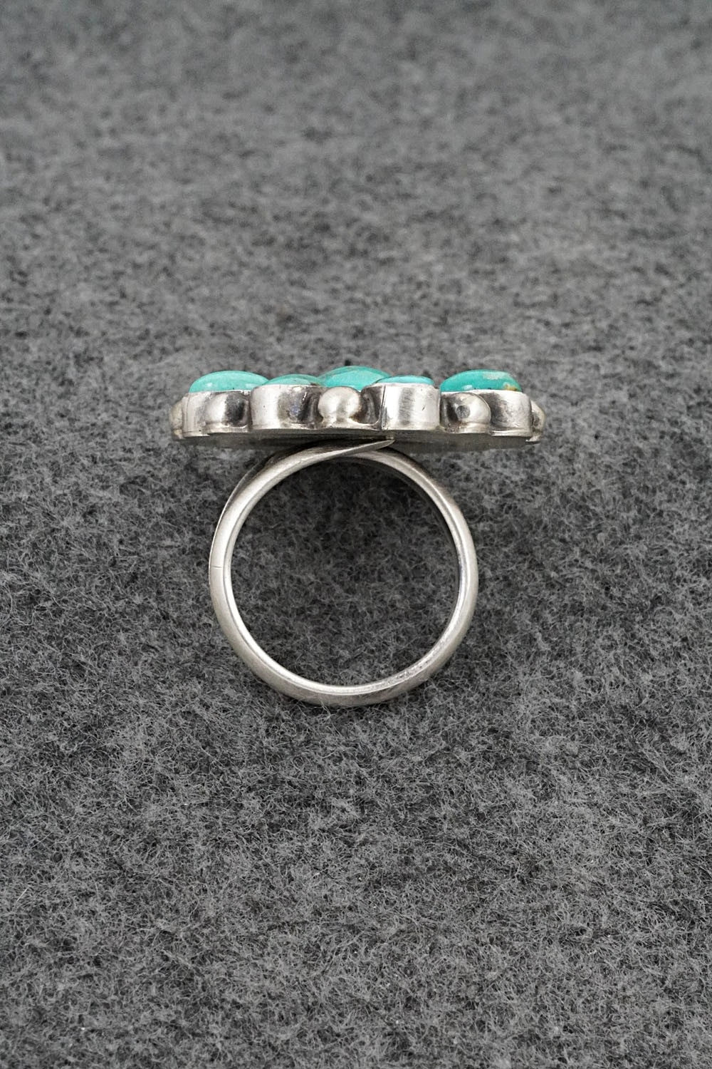 Turquoise & Sterling Silver Ring - Kathleen Livingston - Size Adjustable