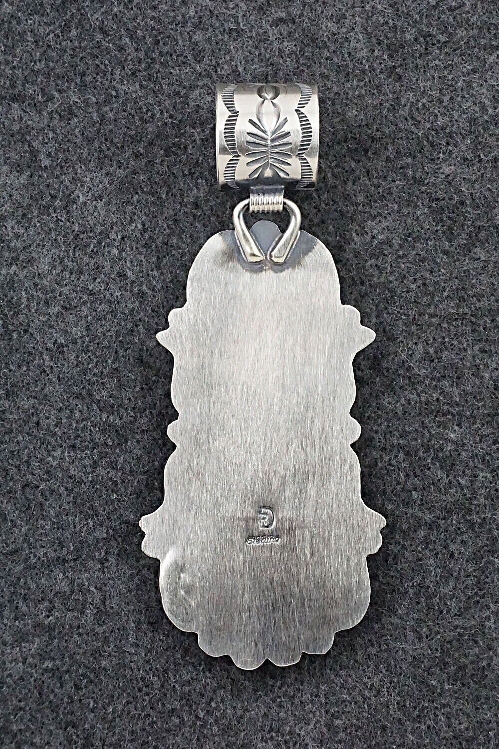 Turquoise & Sterling Silver Pendant - Raymond Delgarito