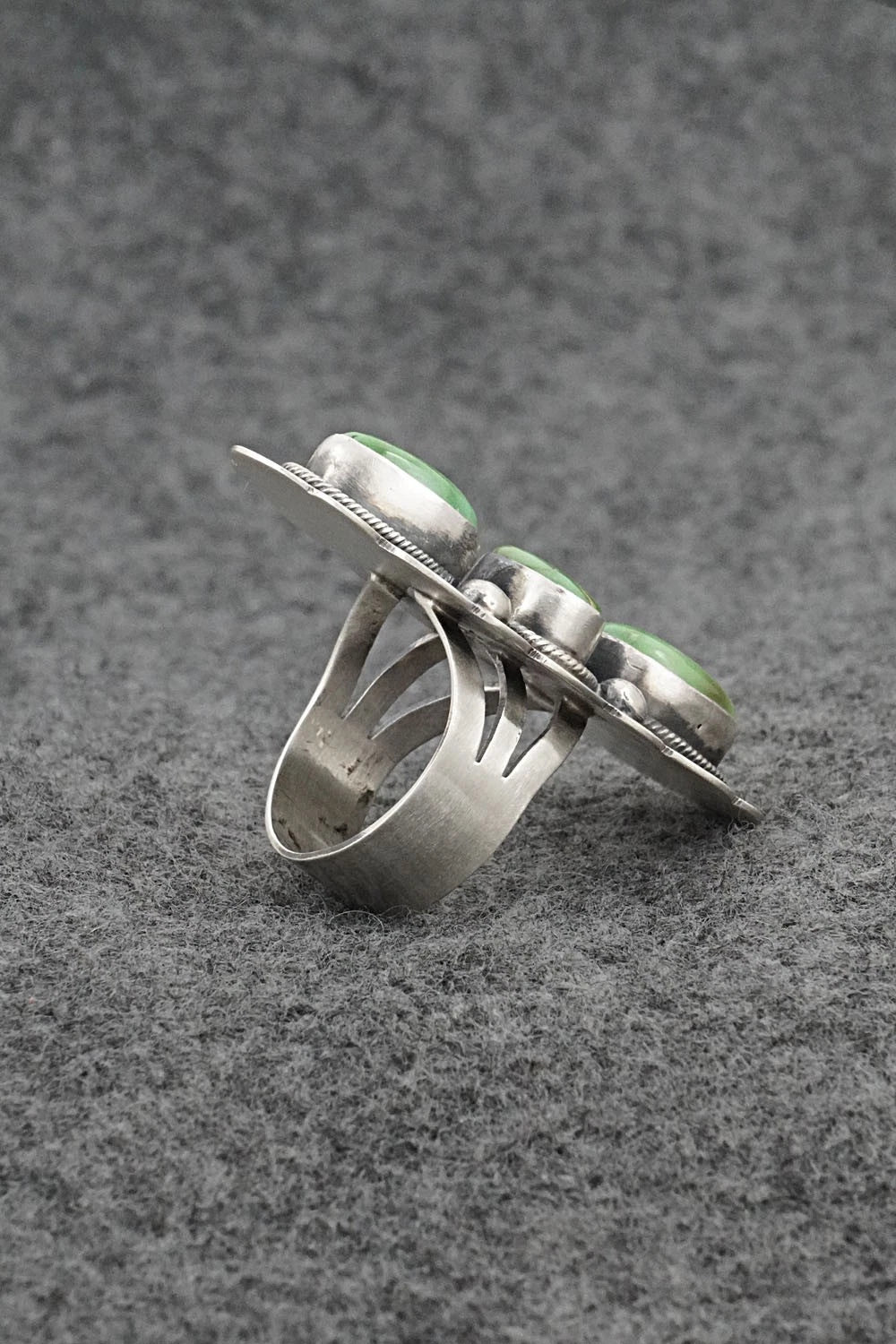 Turquoise & Sterling Silver Ring - Bobby Johnson - Size 8