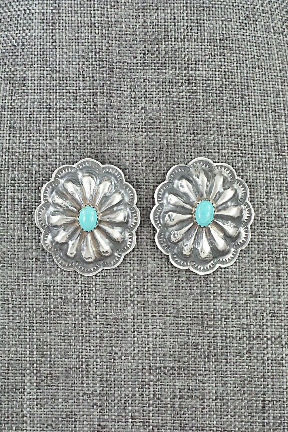Turquoise & Sterling Silver Earrings - Rita Lee