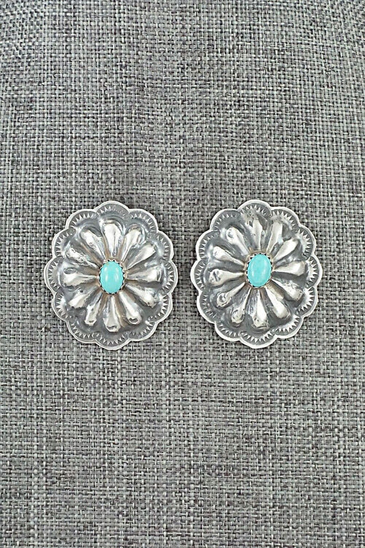 Turquoise & Sterling Silver Earrings - Rita Lee
