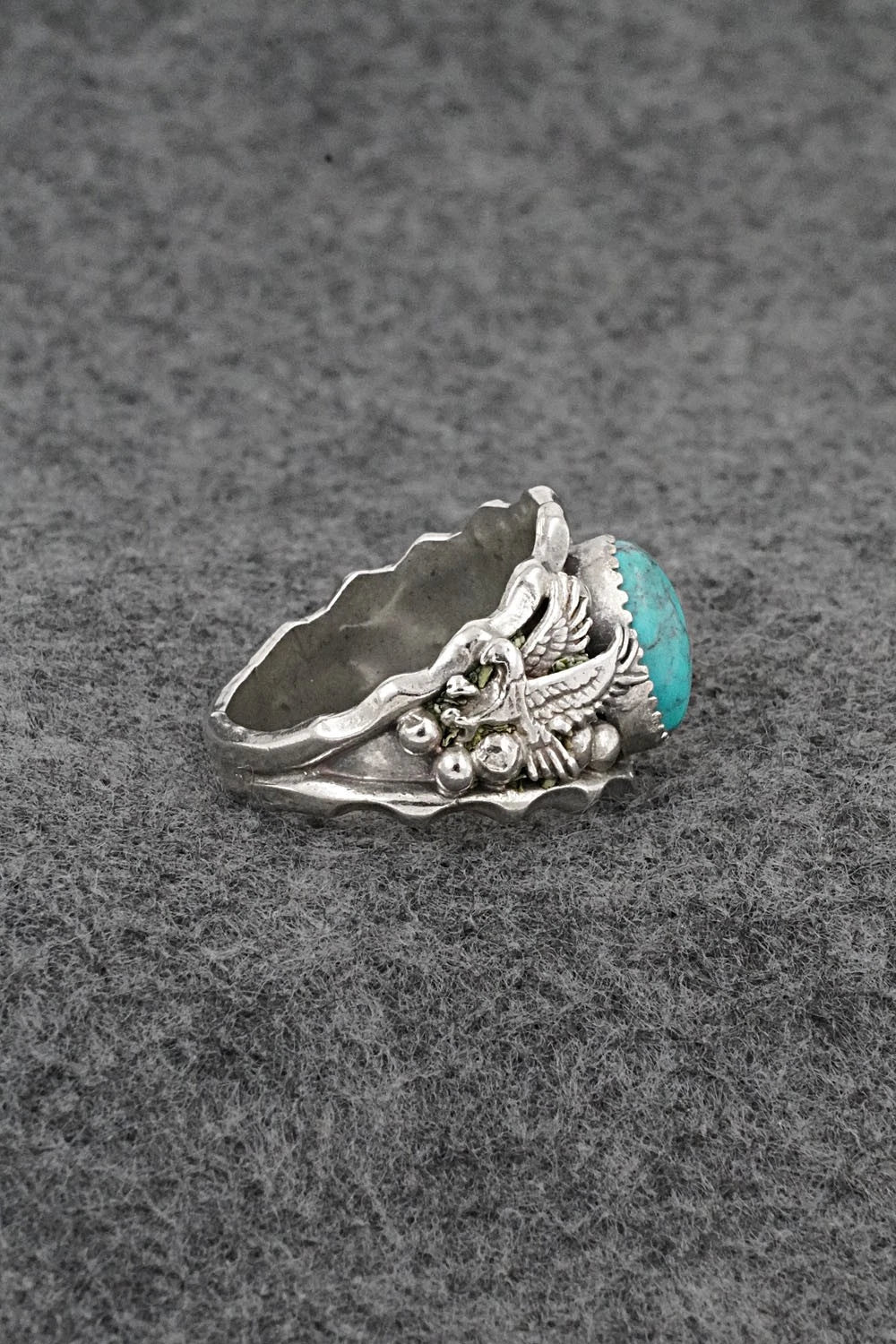 Turquoise & Sterling Silver Ring - Genevieve Francisco - Size 11