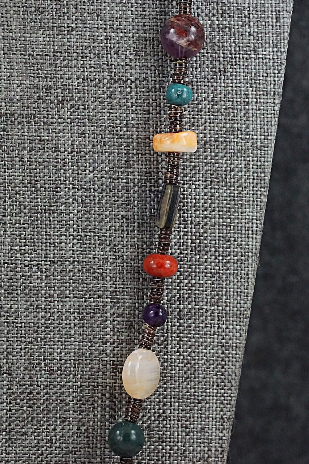Multi-Stone and Sterling Silver Necklace - Helen Tsosie