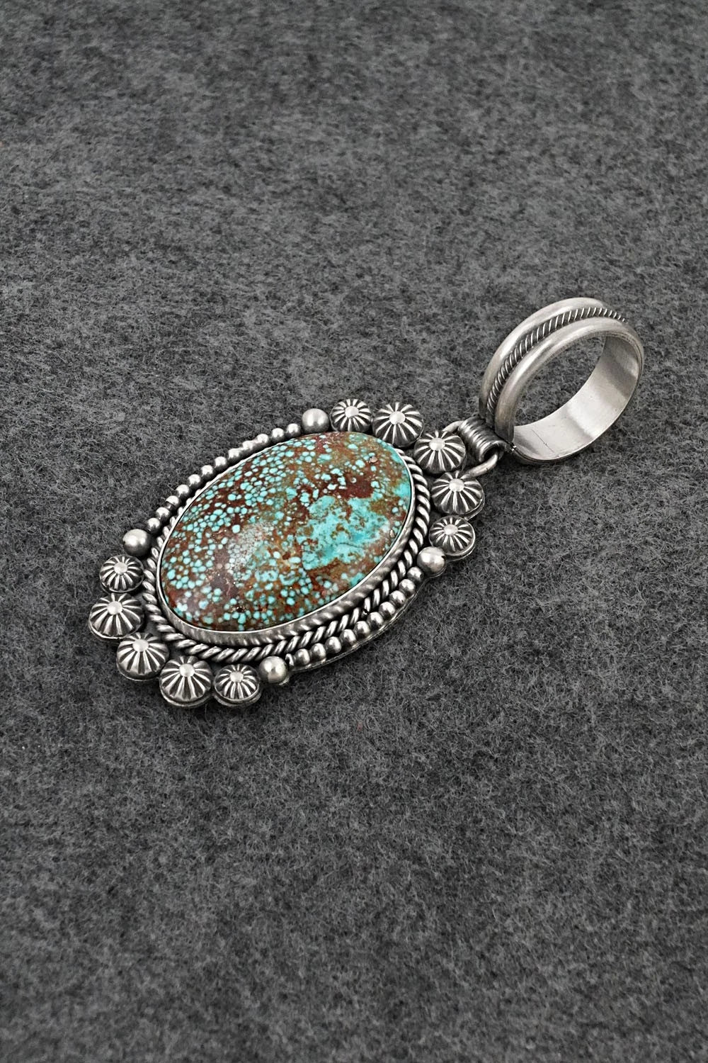 Turquoise & Sterling Silver Pendant - Michael Calladitto