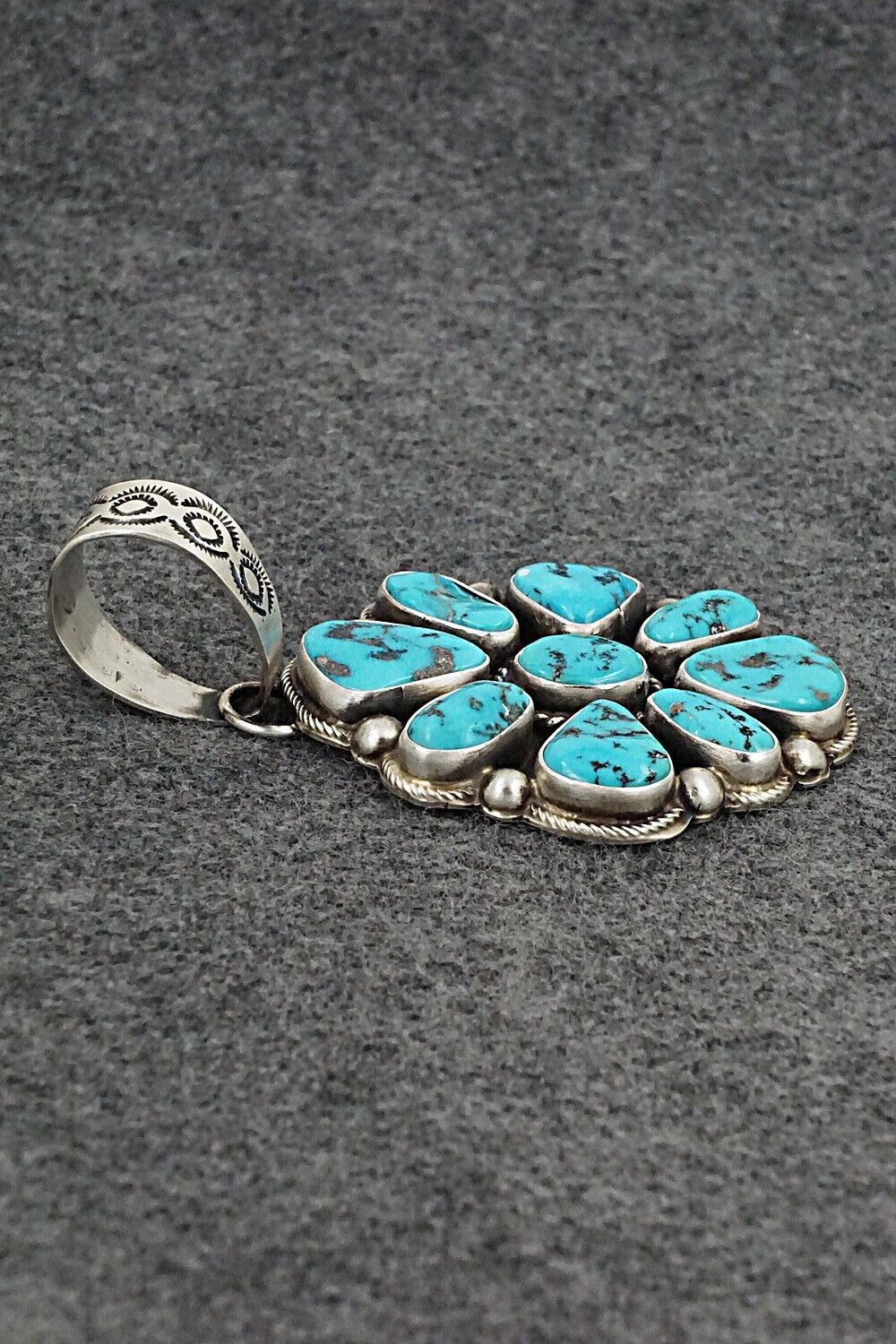 Turquoise & Sterling Silver Pendant - Bob Becenti