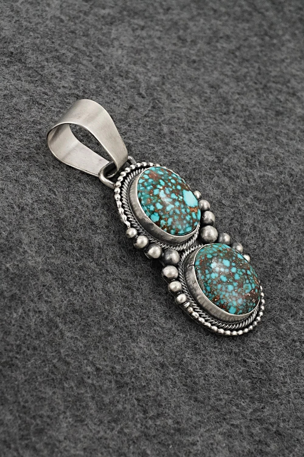 Turquoise & Sterling Silver Pendant - Paul Livingston