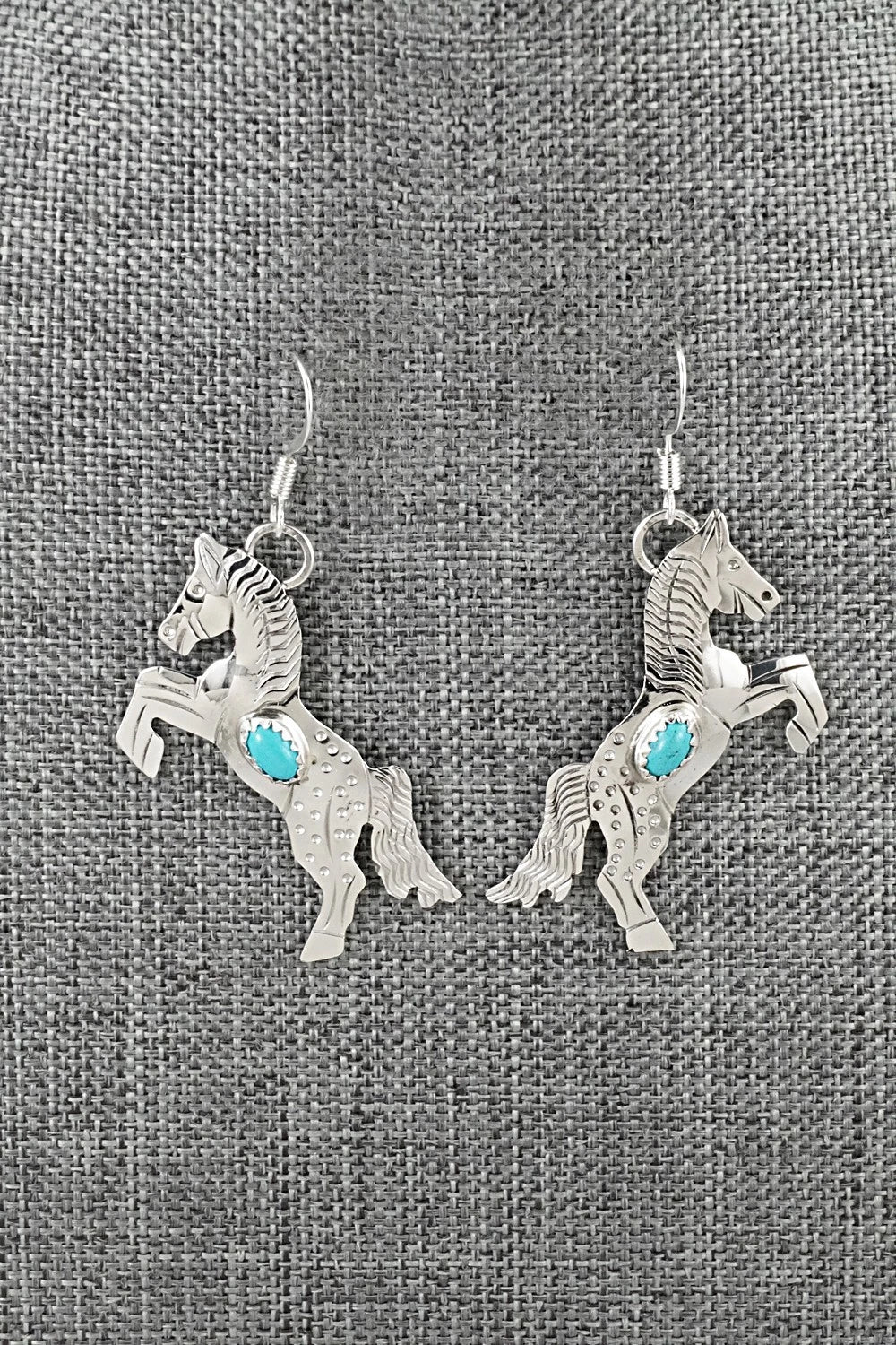 Turquoise & Sterling Silver Earrings - Louise Yazzie