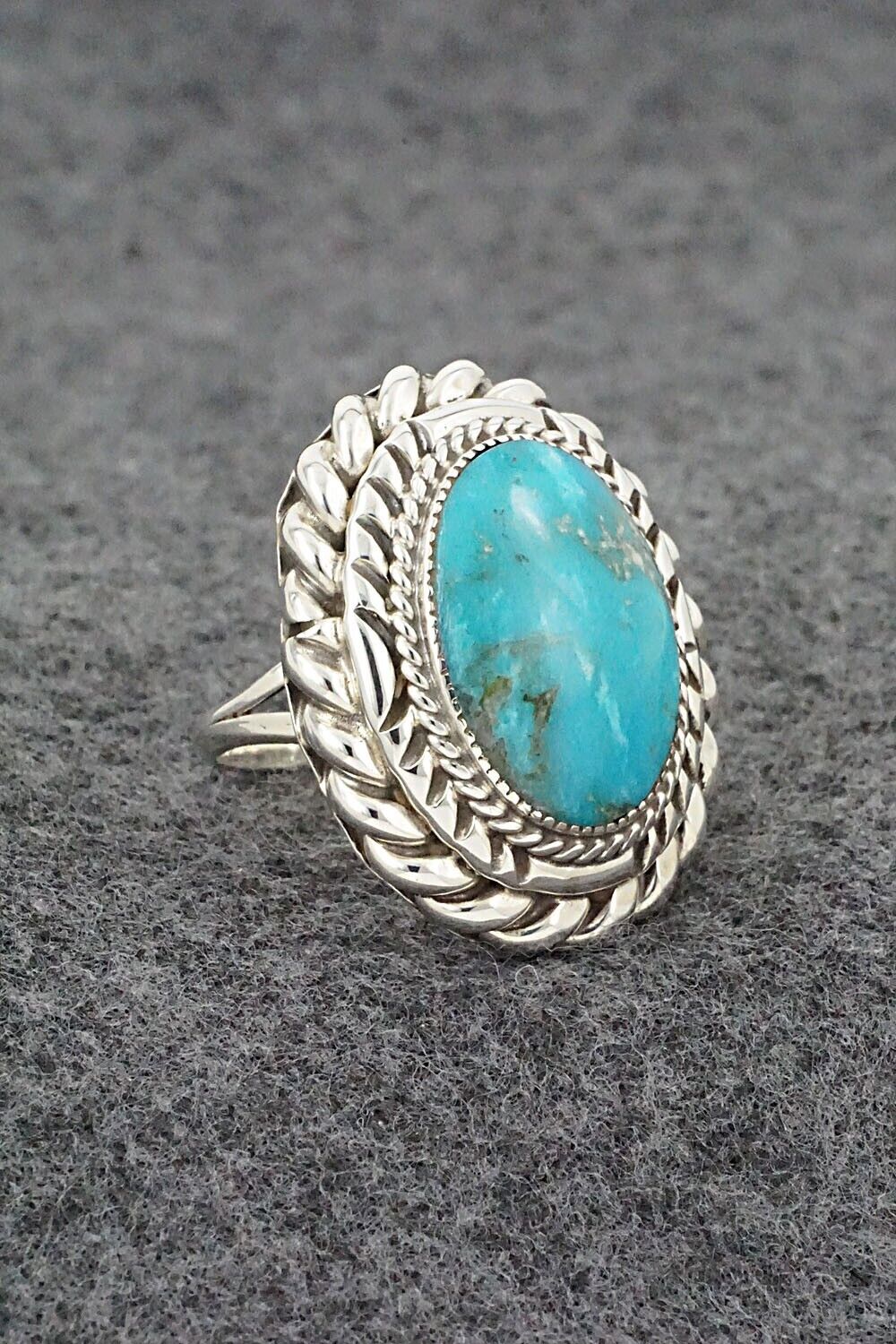 Turquoise & Sterling Silver Ring - Jerome Lee - Size 6.75
