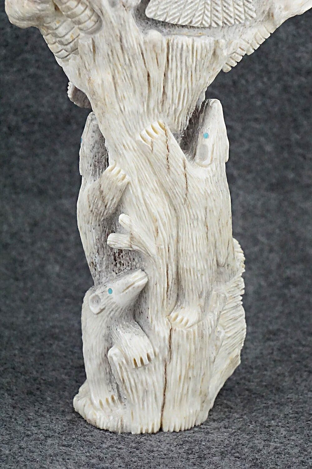 Bears & Eagles Zuni Fetish Carving - Destry Siutza