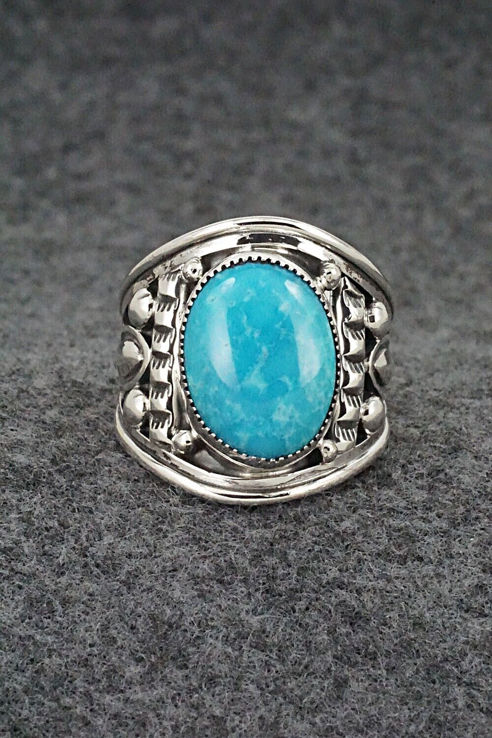 Turquoise and Sterling Silver Ring - Larson Lee - Size 10