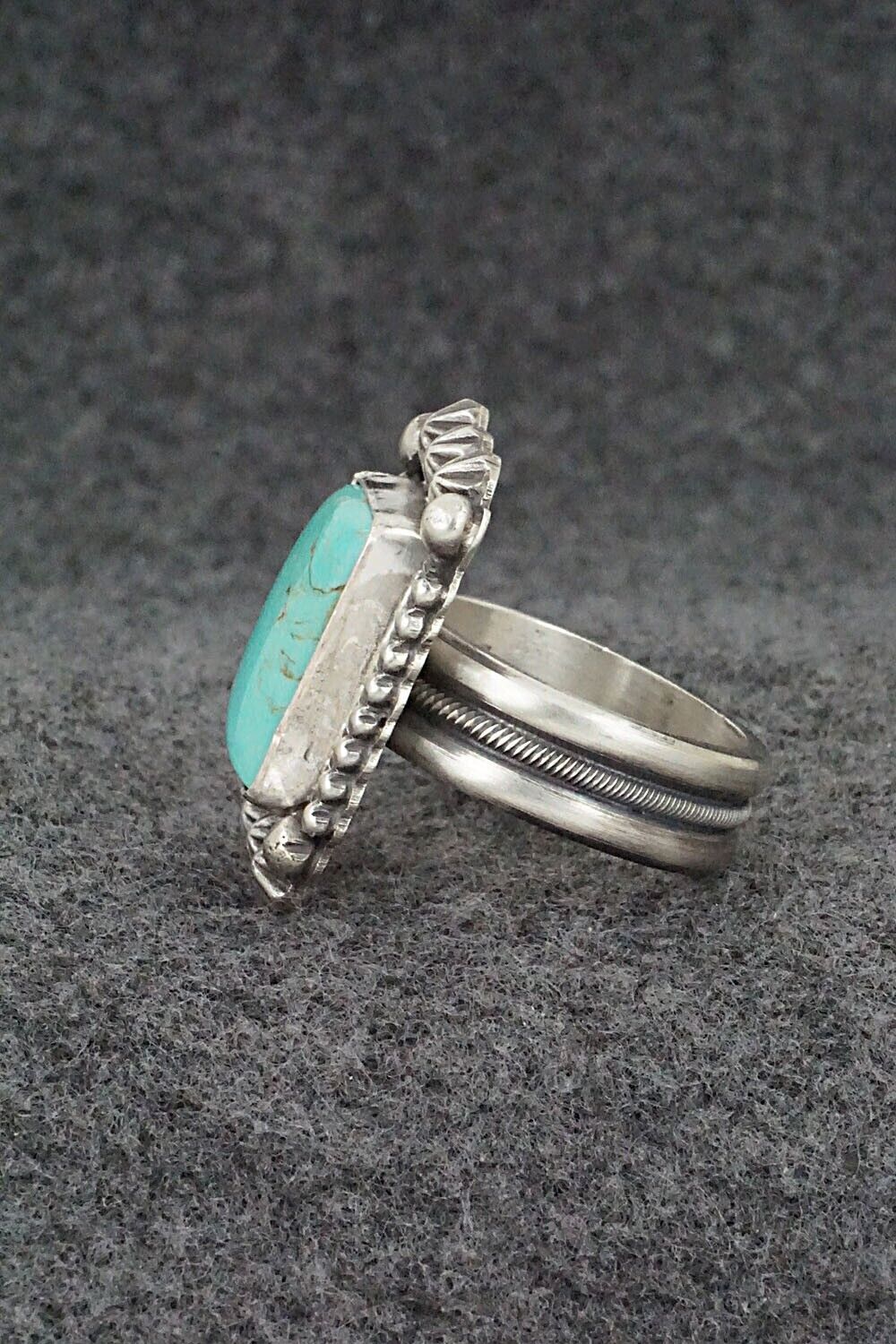 Turquoise & Sterling Silver Ring - Michael Calladitto - Size 9.5