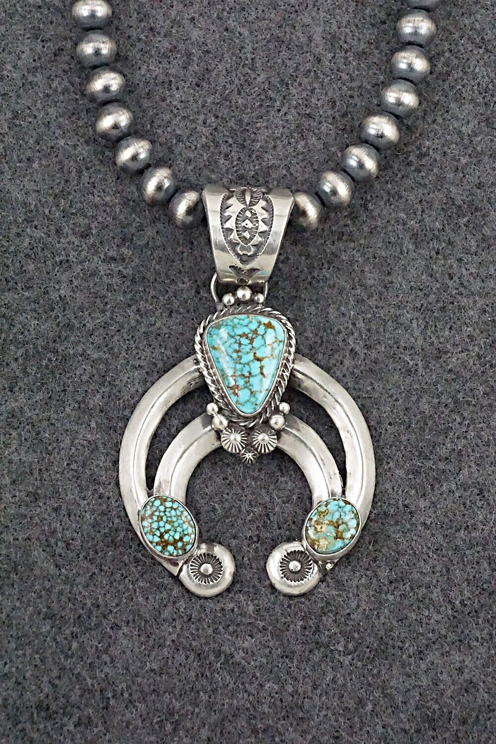 Turquoise & Sterling Silver Necklace - Tom Lewis
