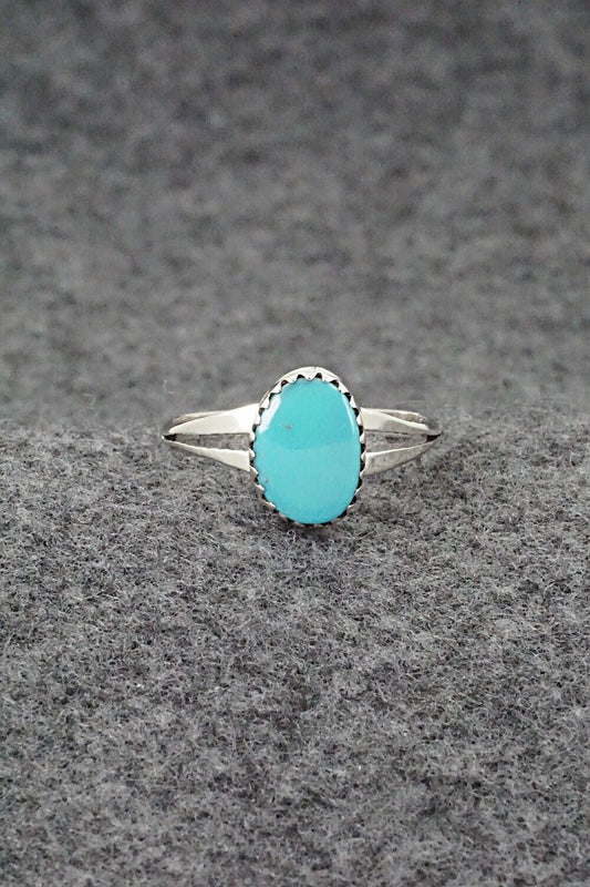 Turquoise & Sterling Silver Ring - Sharon McCarthy - Size 8