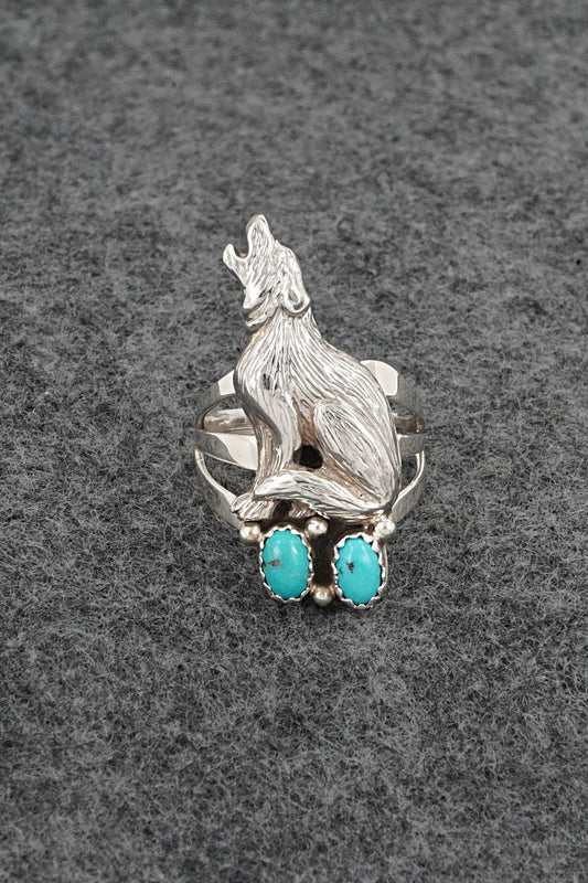 Turquoise & Sterling Silver Ring - Robert Martinez - Size 7.5