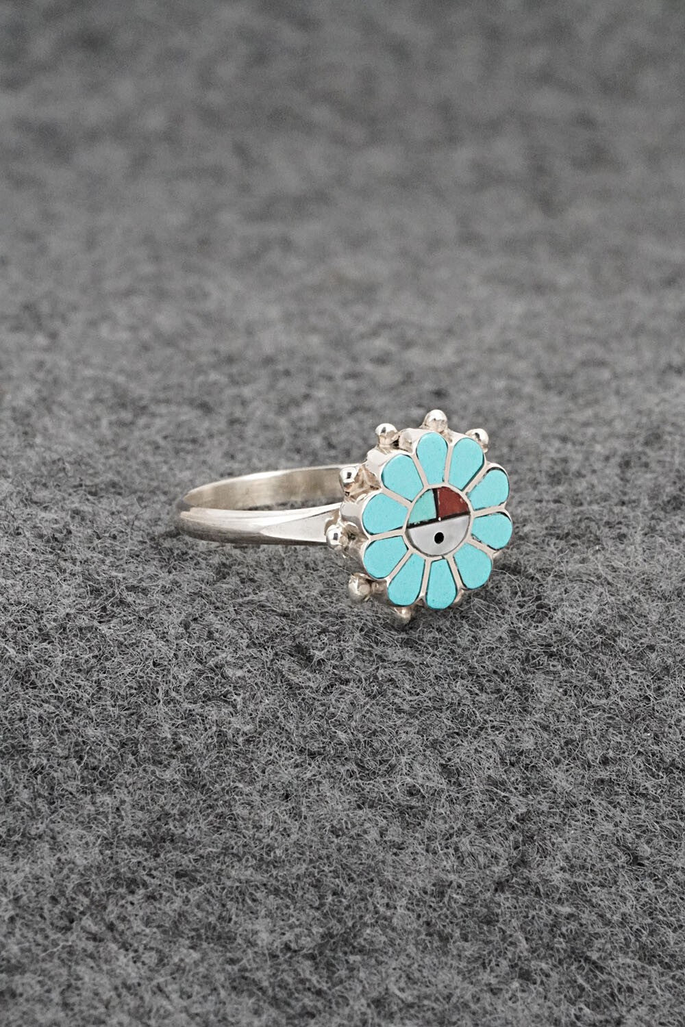 Multi-Stone & Sterling Silver Ring - Maxine Soseeah - Size 7