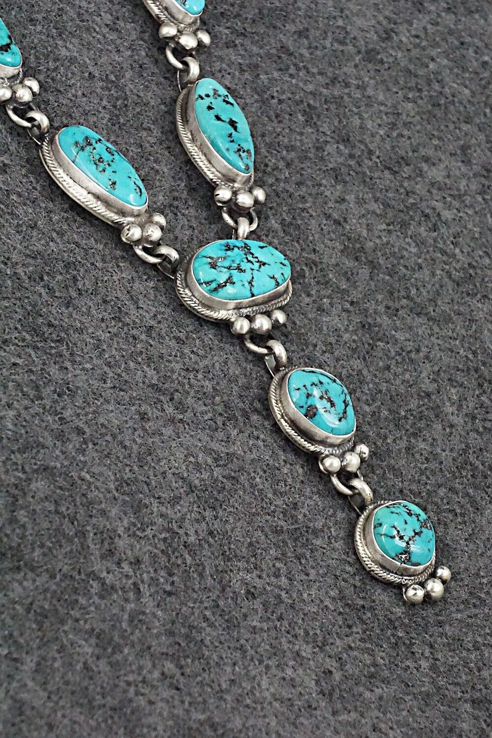 Turquoise & Sterling Silver Necklace Set - Bobby Johnson