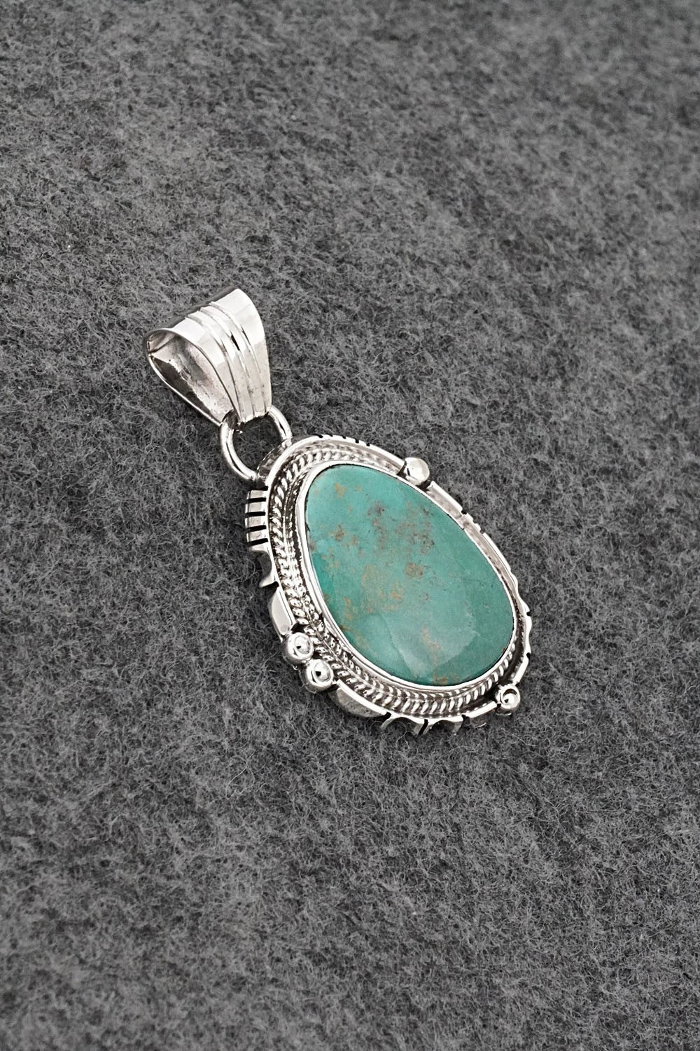Turquoise & Sterling Silver Pendant - Marita Benally