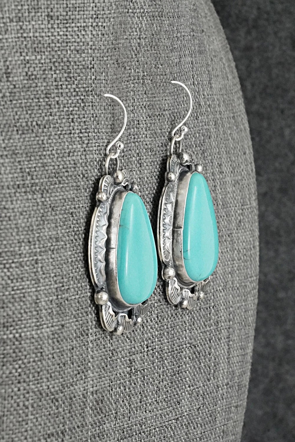Turquoise & Sterling Silver Earrings - Jackson Hoskie