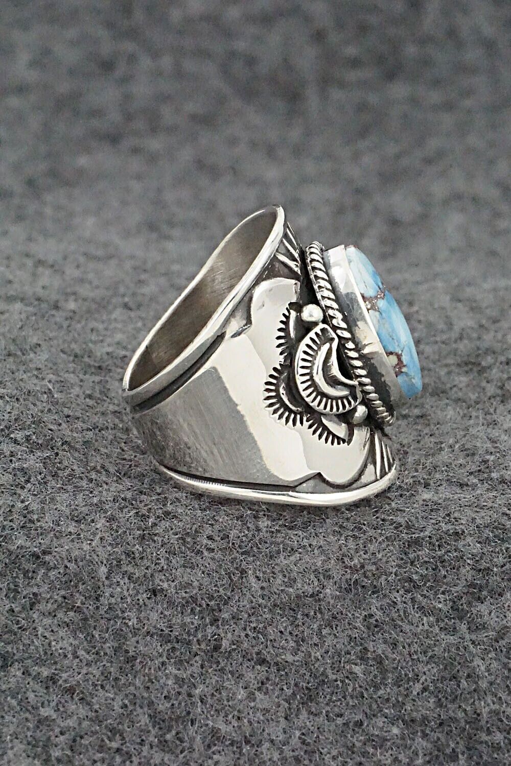 Turquoise & Sterling Silver Ring - Derrick Gordon - Size 8