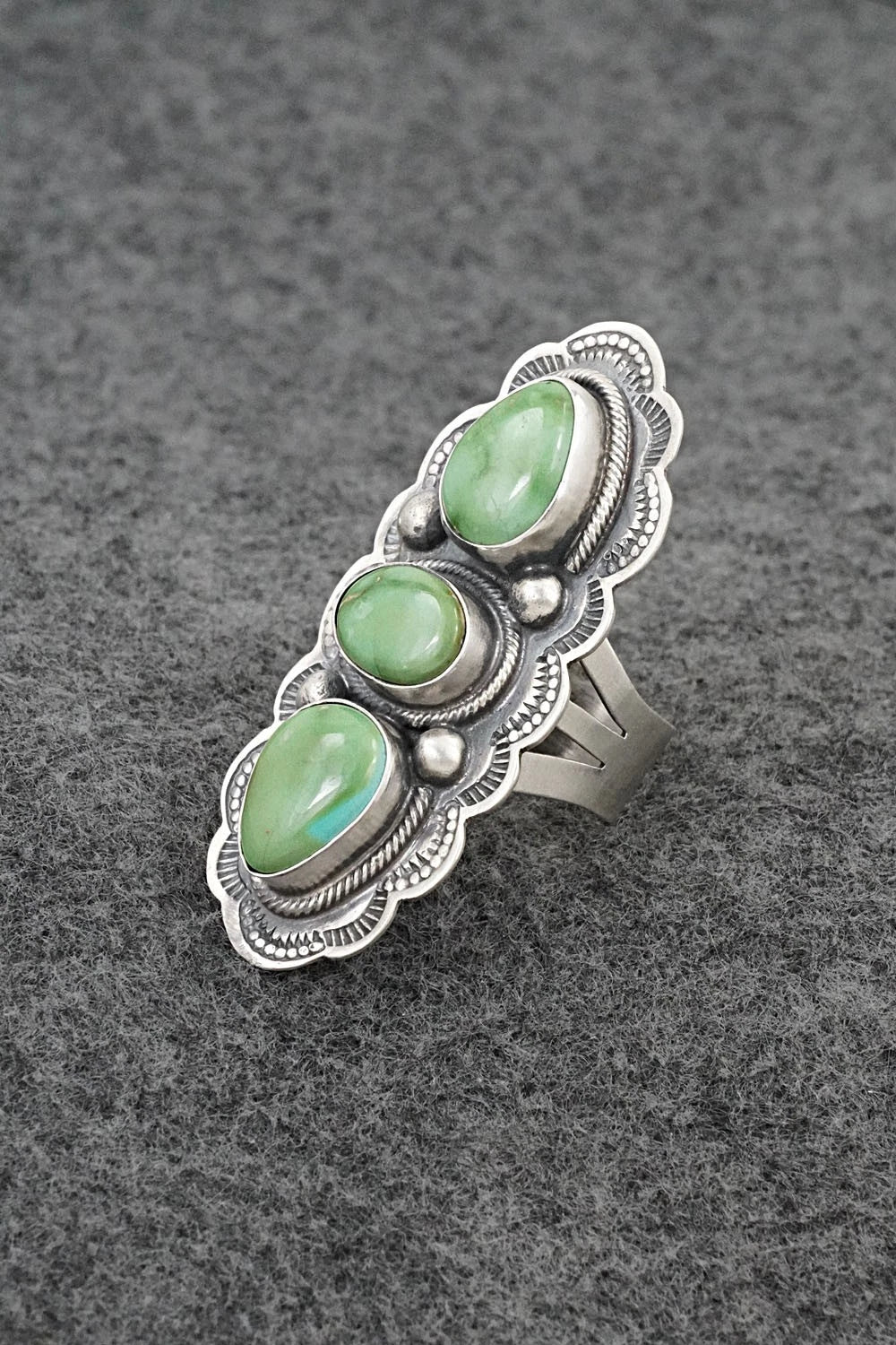 Turquoise & Sterling Silver Ring - Bobby Johnson - Size 8