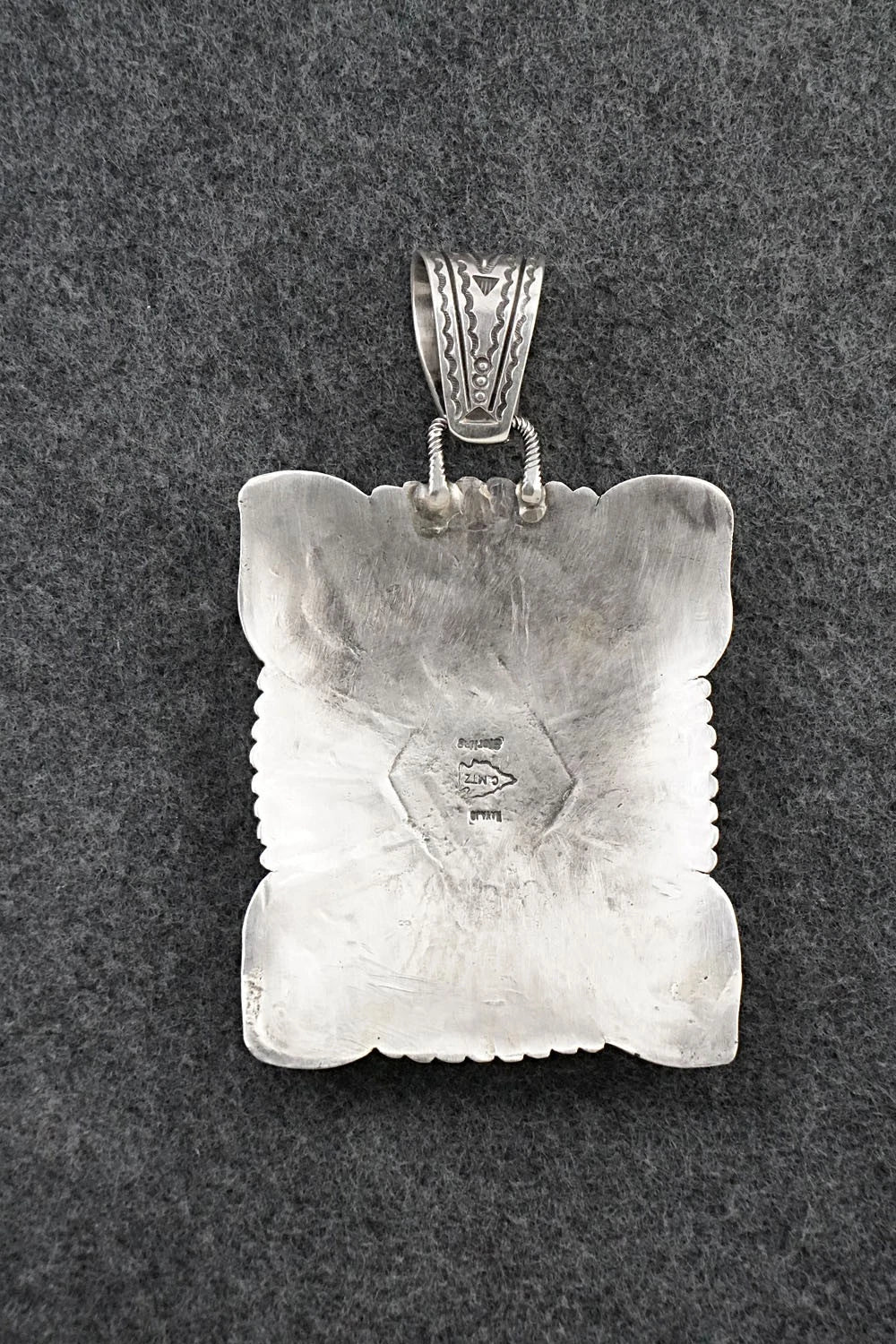 Turquoise & Sterling Silver Pendant - Calvin Martinez