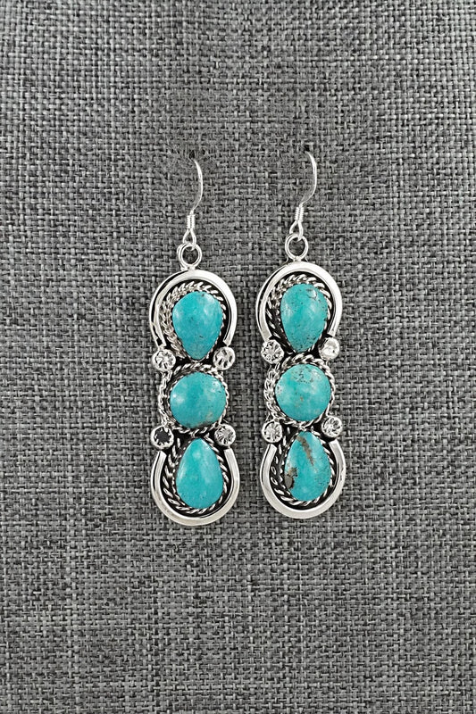 Turquoise & Sterling Silver Earrings - Marie Bahe