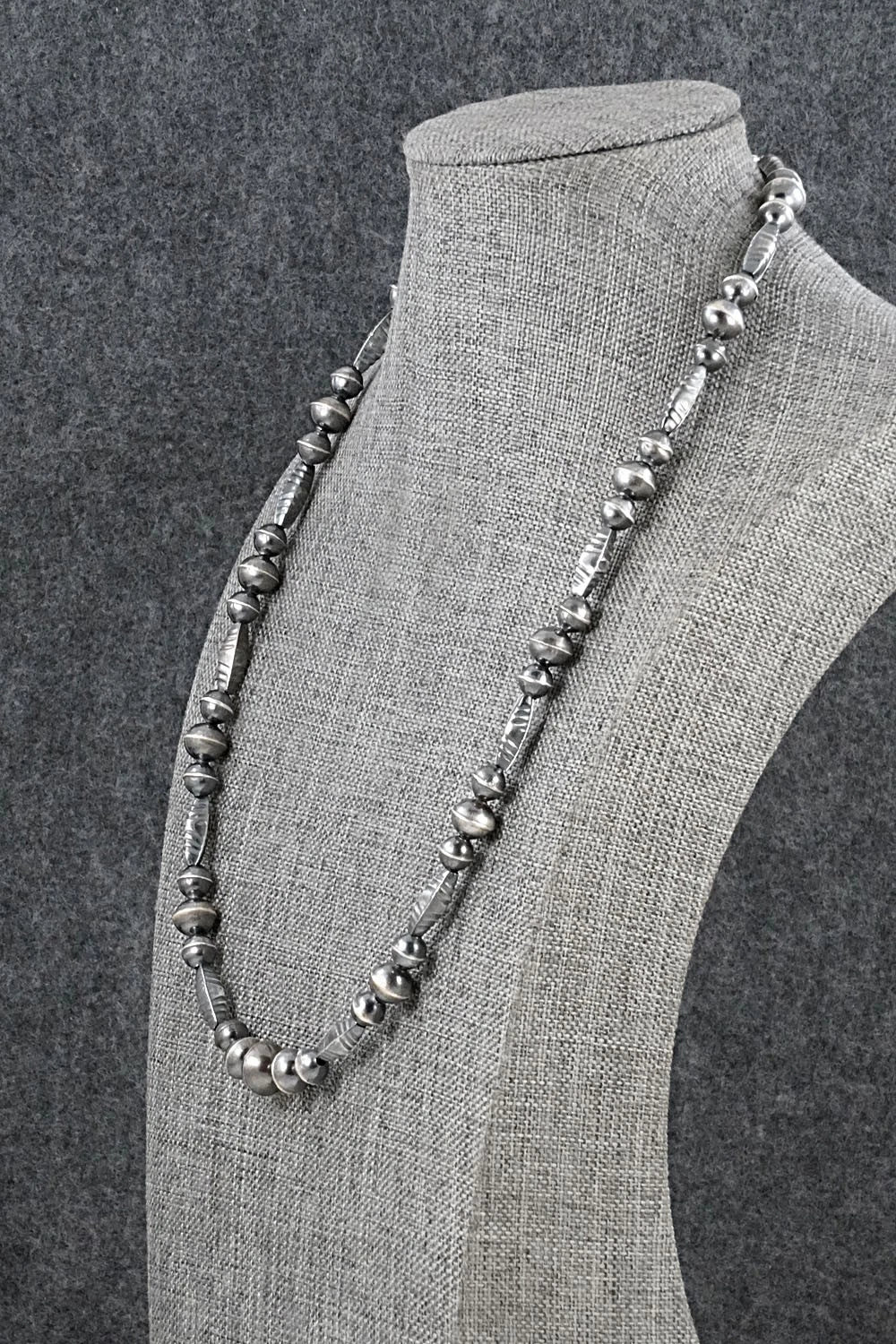 Sterling Silver Navajo Pearl Necklace 20" - Vintage