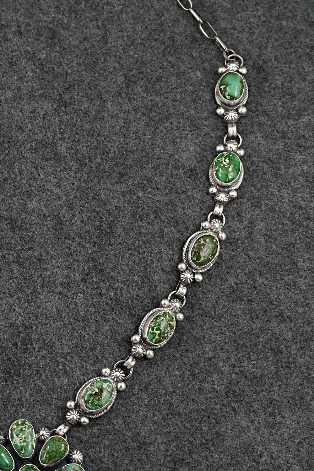 Turquoise & Sterling Silver Necklace and Earrings Set - Kathleen Livingston