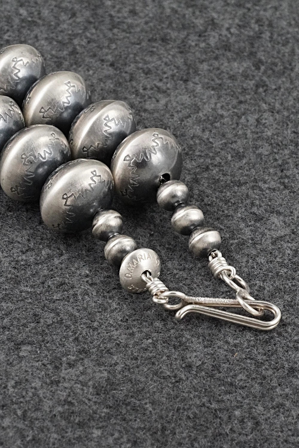 Sterling Silver Navajo Pearl Necklace 26" - Dorinda Mariano
