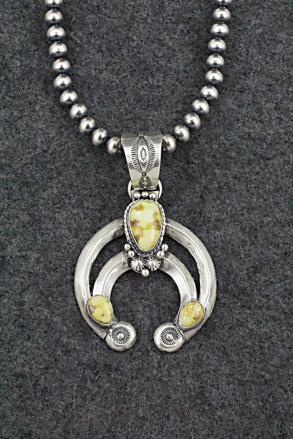 Variscite & Sterling Silver Necklace - Samuel Yellowhair