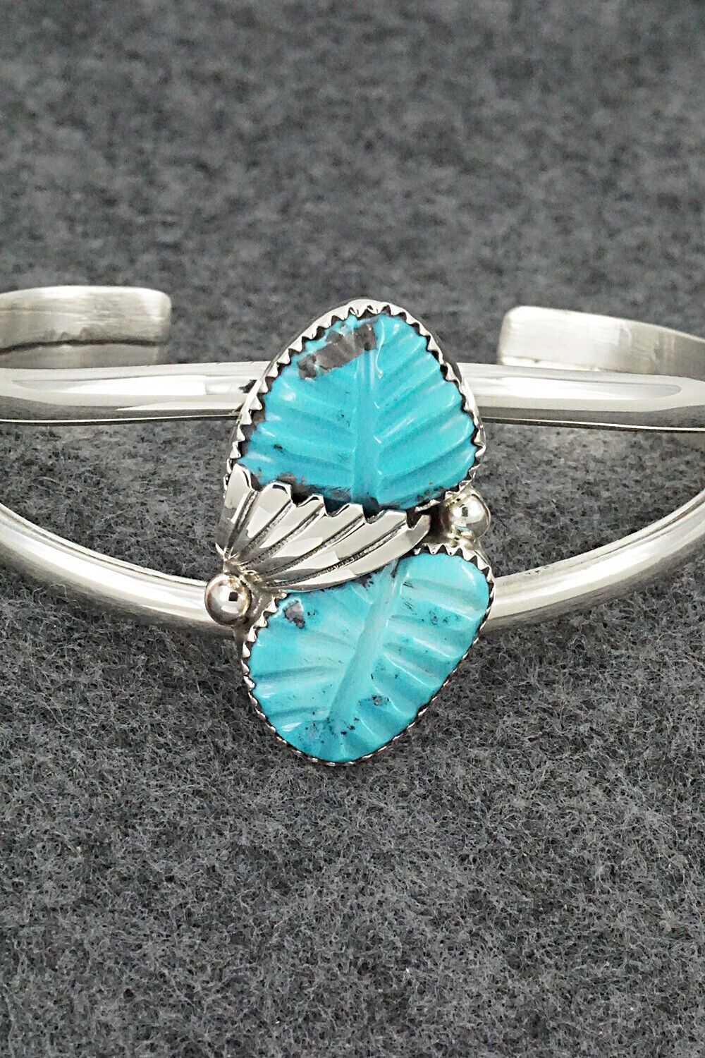 Turquoise & Sterling Silver Bracelet - Lyolita Tsattie