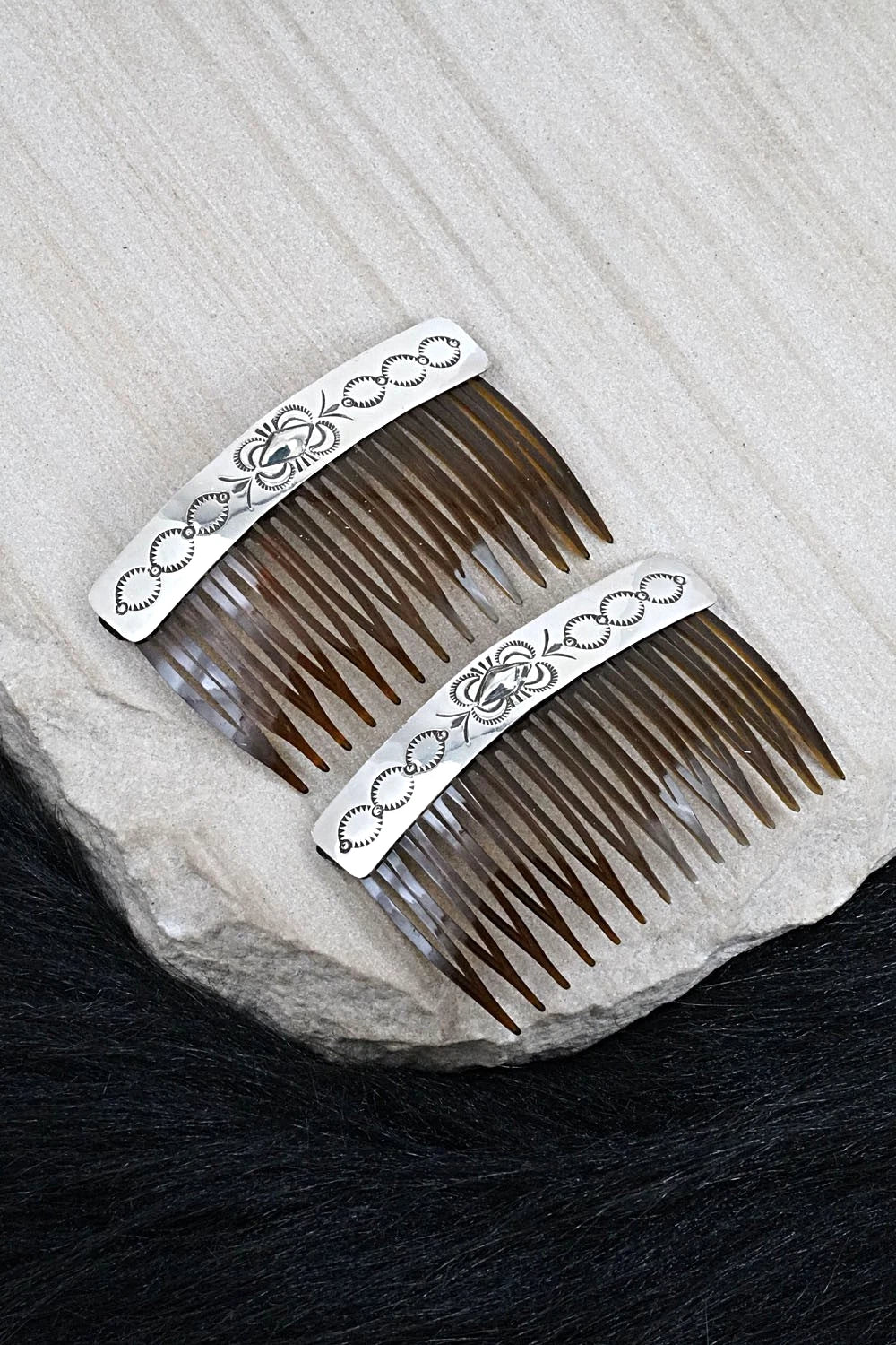 Sterling Silver Hair Combs - Bertha Begay