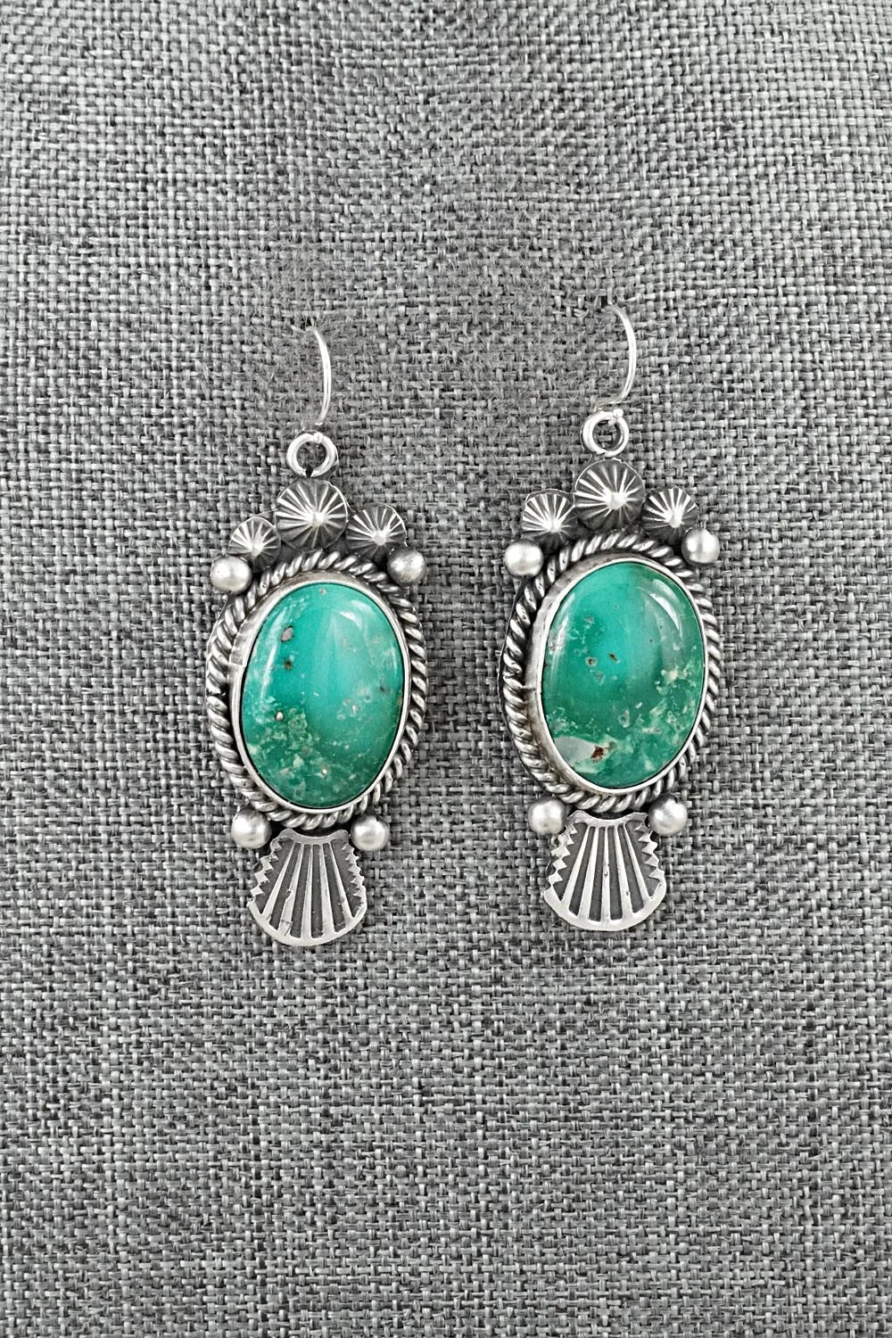 Turquoise & Sterling Silver Earrings - Michael Calladitto