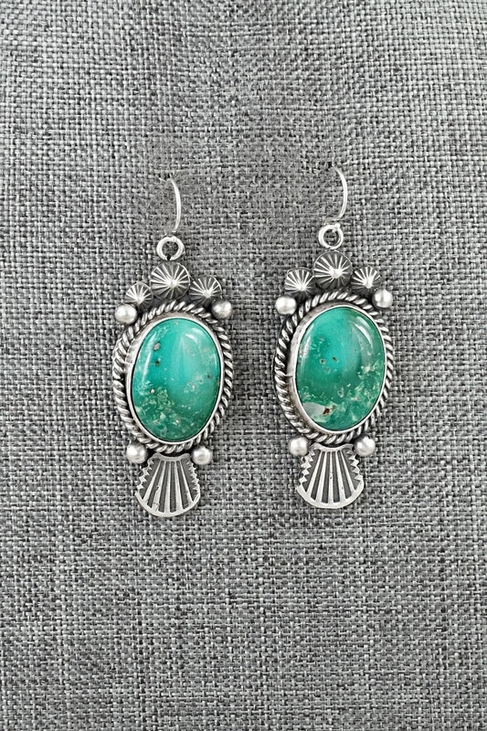 Turquoise & Sterling Silver Earrings - Michael Calladitto
