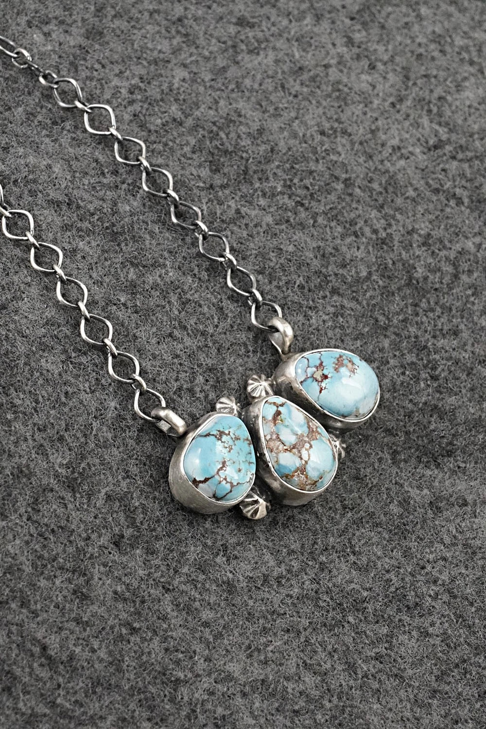 Turquoise & Sterling Silver Necklace - Darrin Livingston