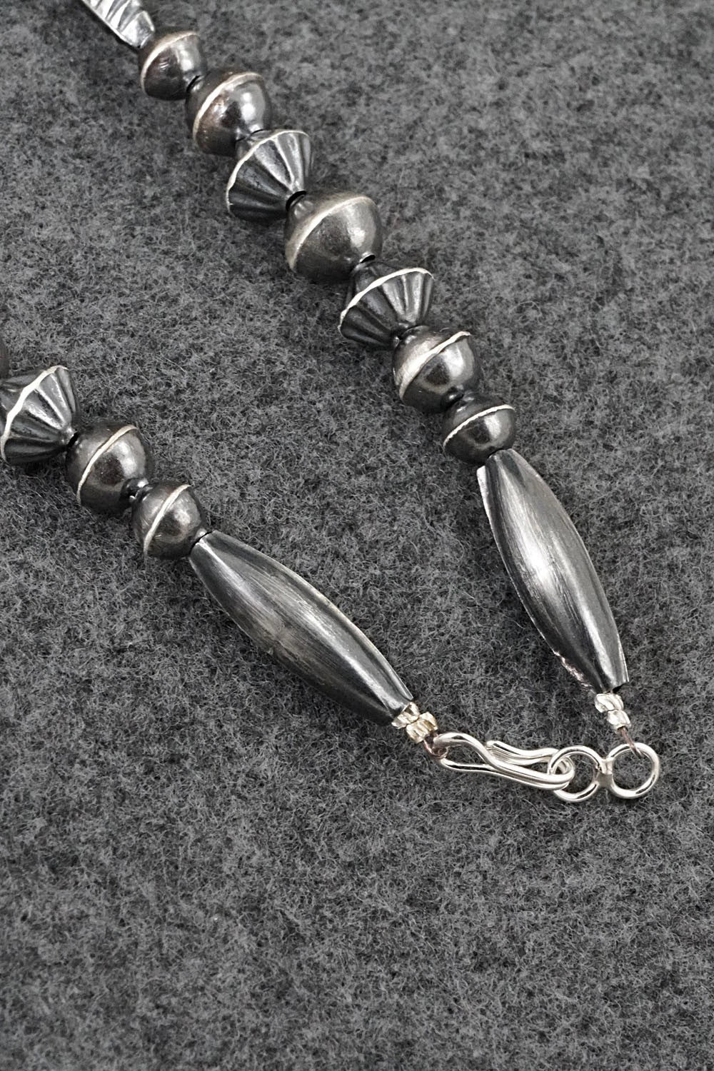 Sterling Silver Navajo Pearl Necklace 22" - Vintage