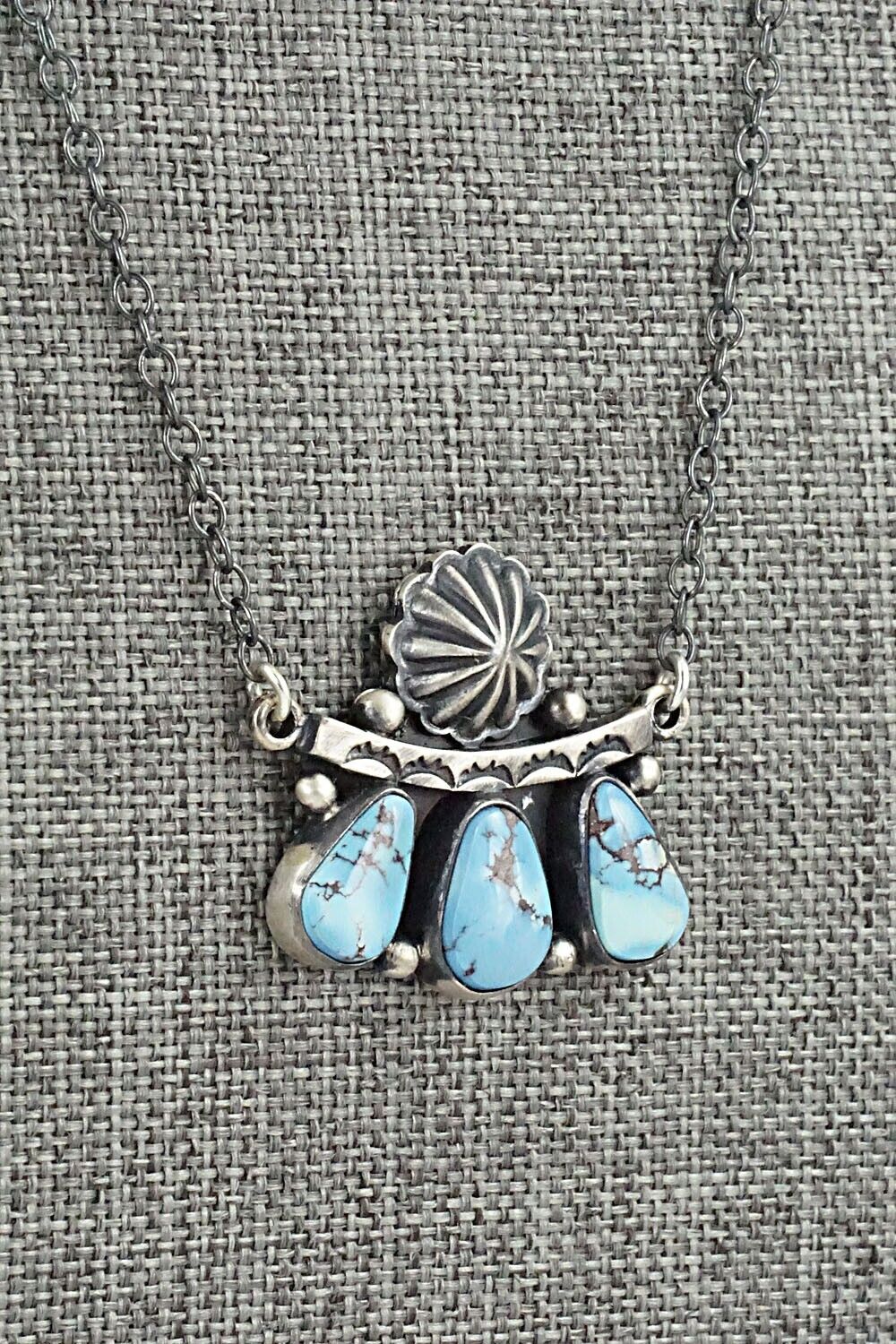 Turquoise & Sterling Silver Necklace - Loretta Delgarito