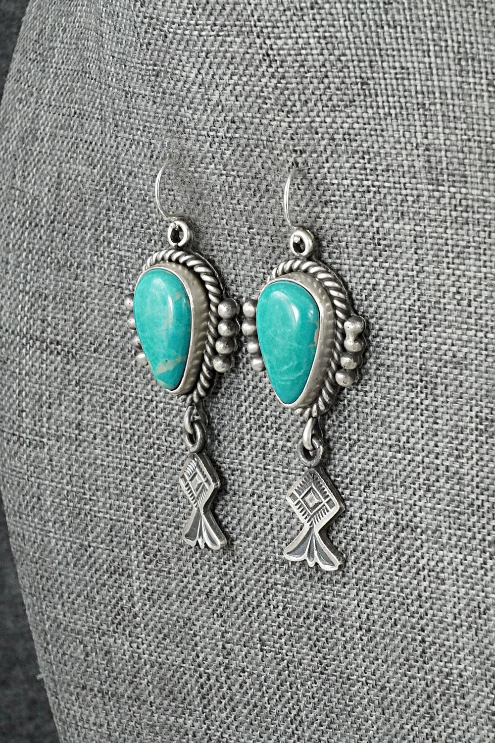 Turquoise & Sterling Silver Earrings - Michael Calladitto