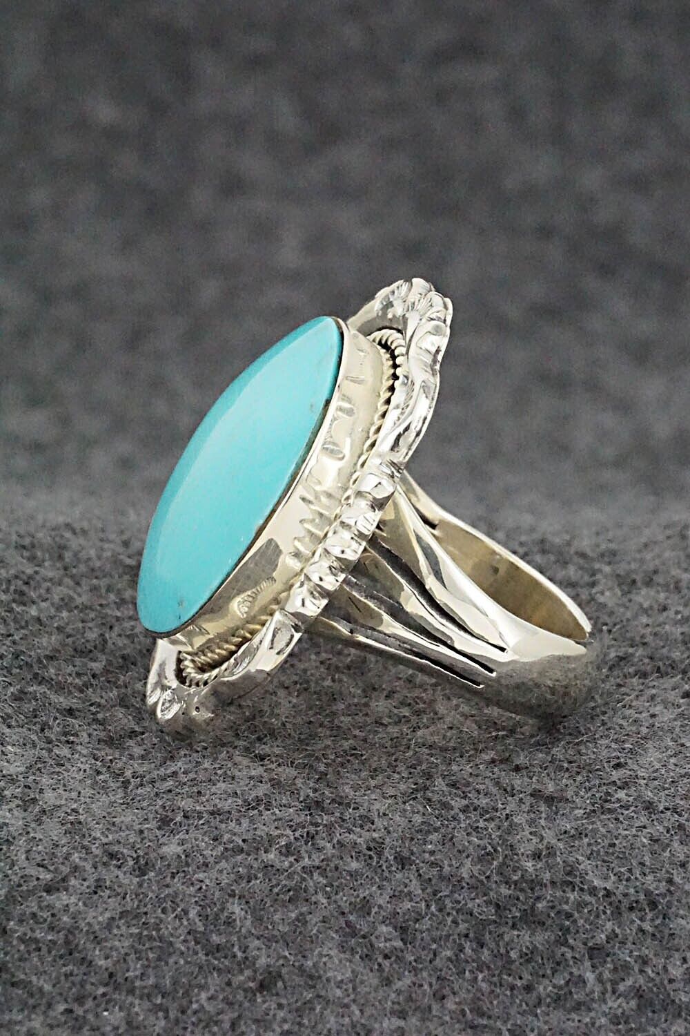 Turquoise & Sterling Silver Ring - Emerson Delgarito - Size 9