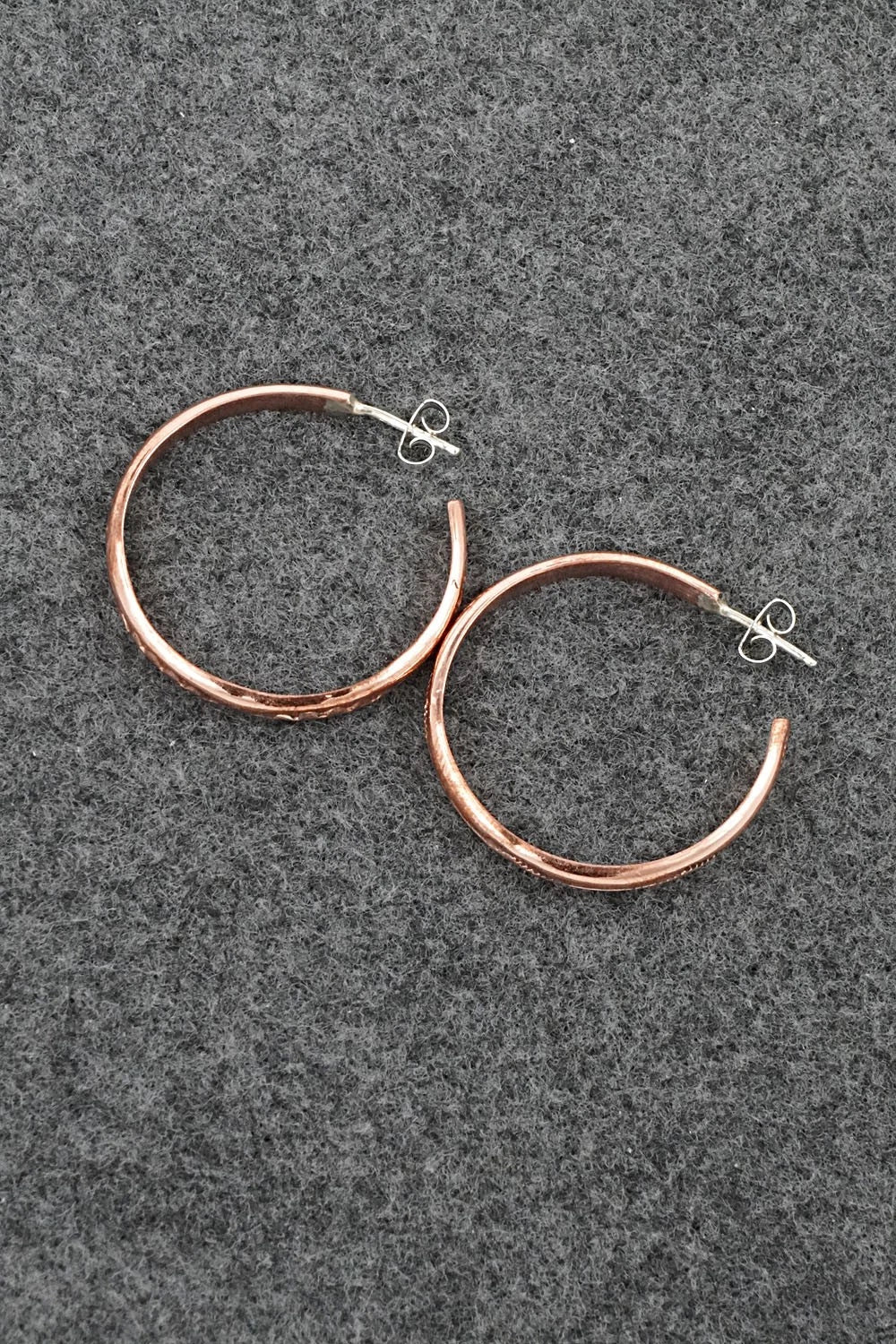 Copper Hoop Earrings - Elaine Tahe