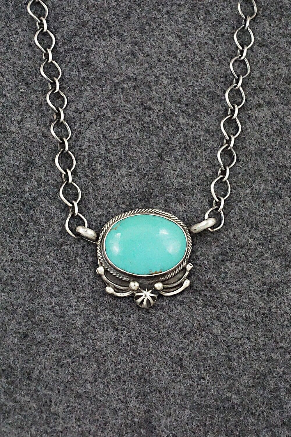 Turquoise & Sterling Silver Necklace - Kathleen Livingston