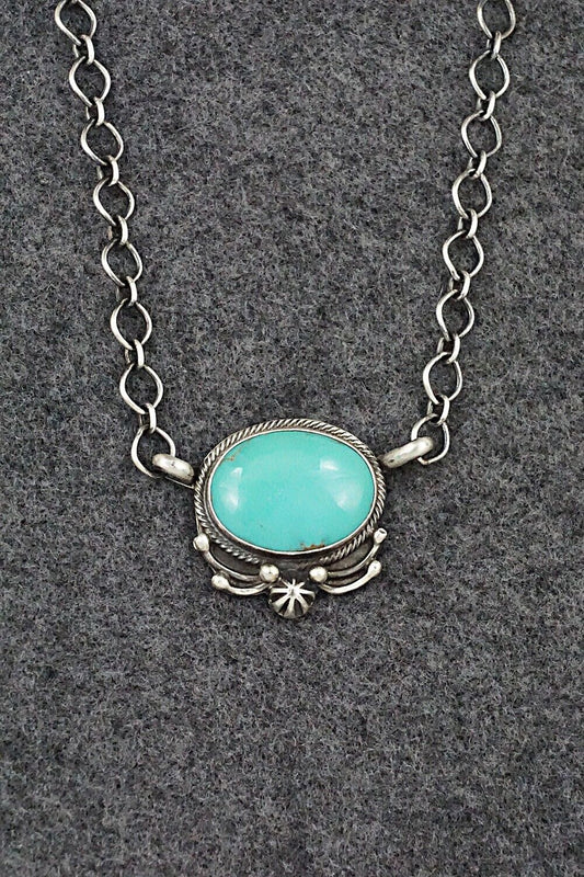 Turquoise & Sterling Silver Necklace - Kathleen Livingston