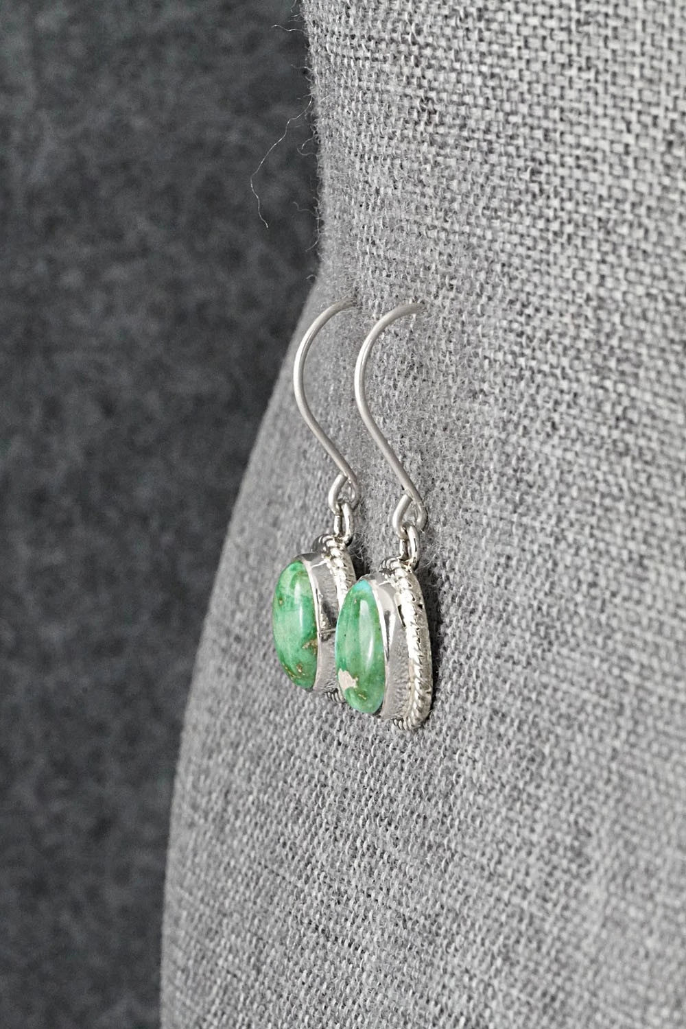 Turquoise & Sterling Silver Earrings - Eugene Gruber