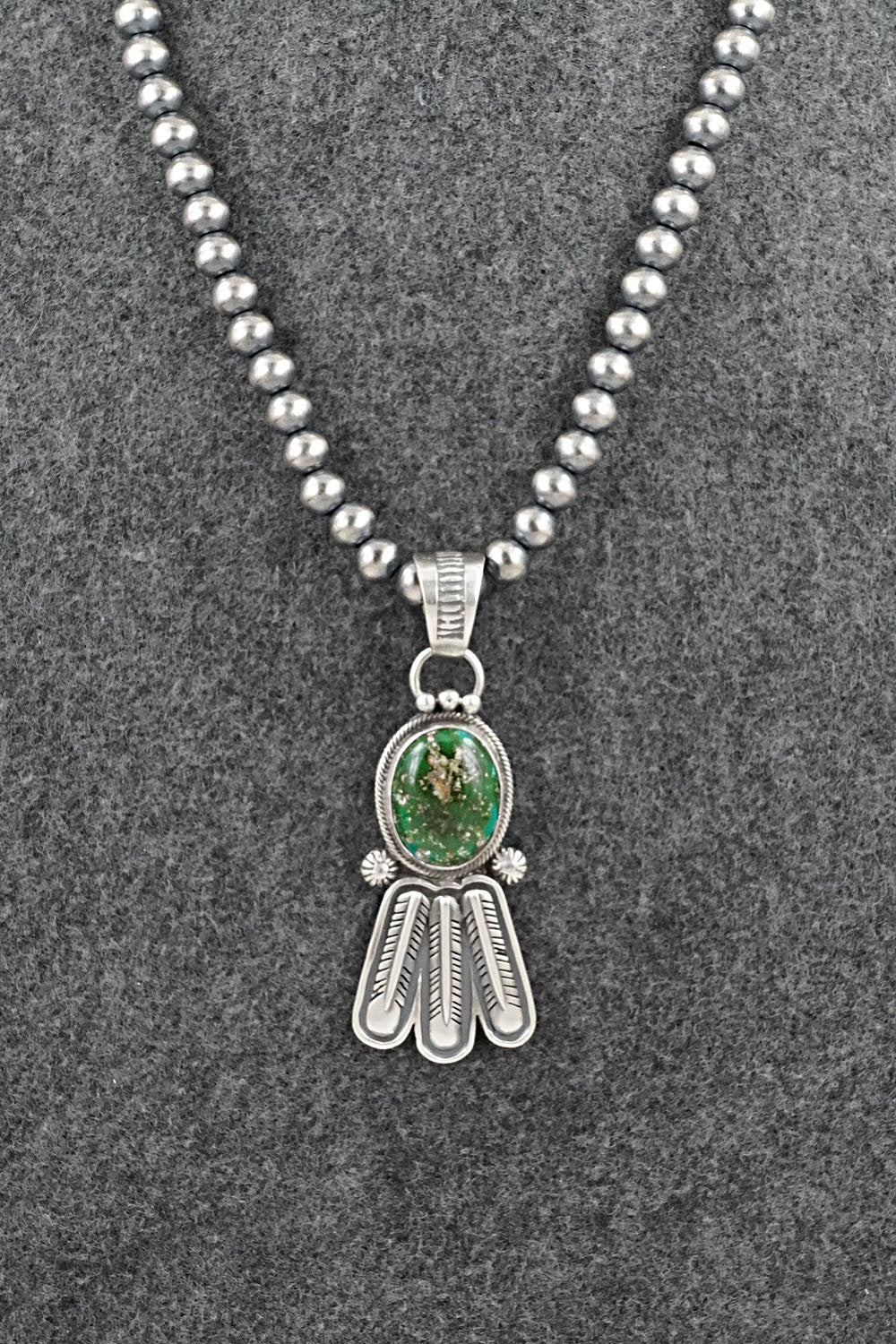 Turquoise & Sterling Silver Necklace - Verley Betone