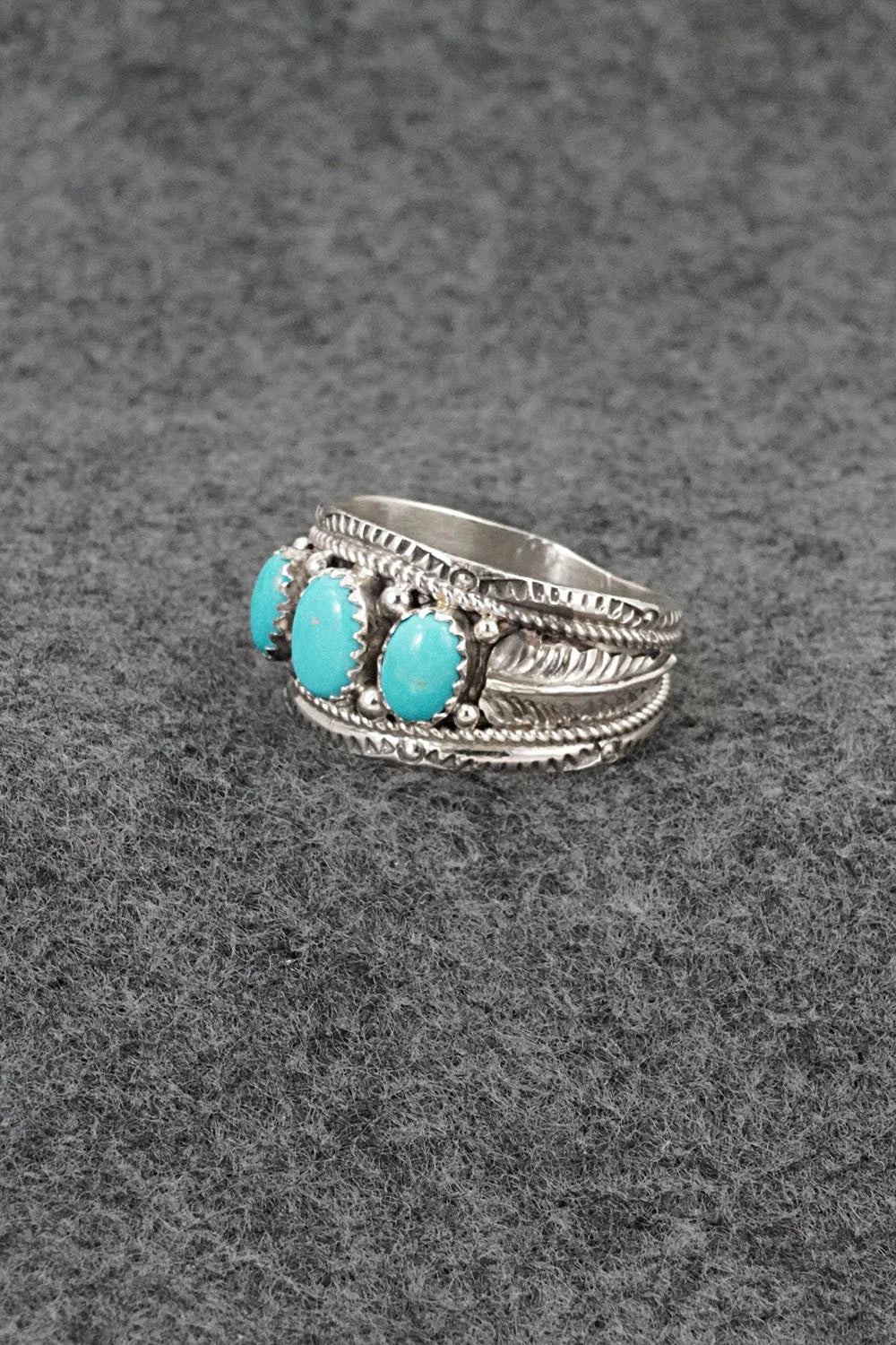Turquoise & Sterling Silver Ring - Betty Begaye - Size 12.5