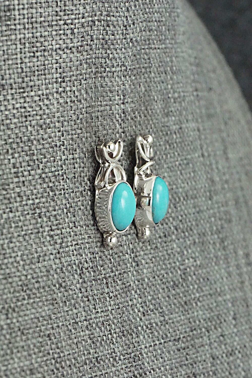 Turquoise & Sterling Silver Earrings - Annette Chiquito