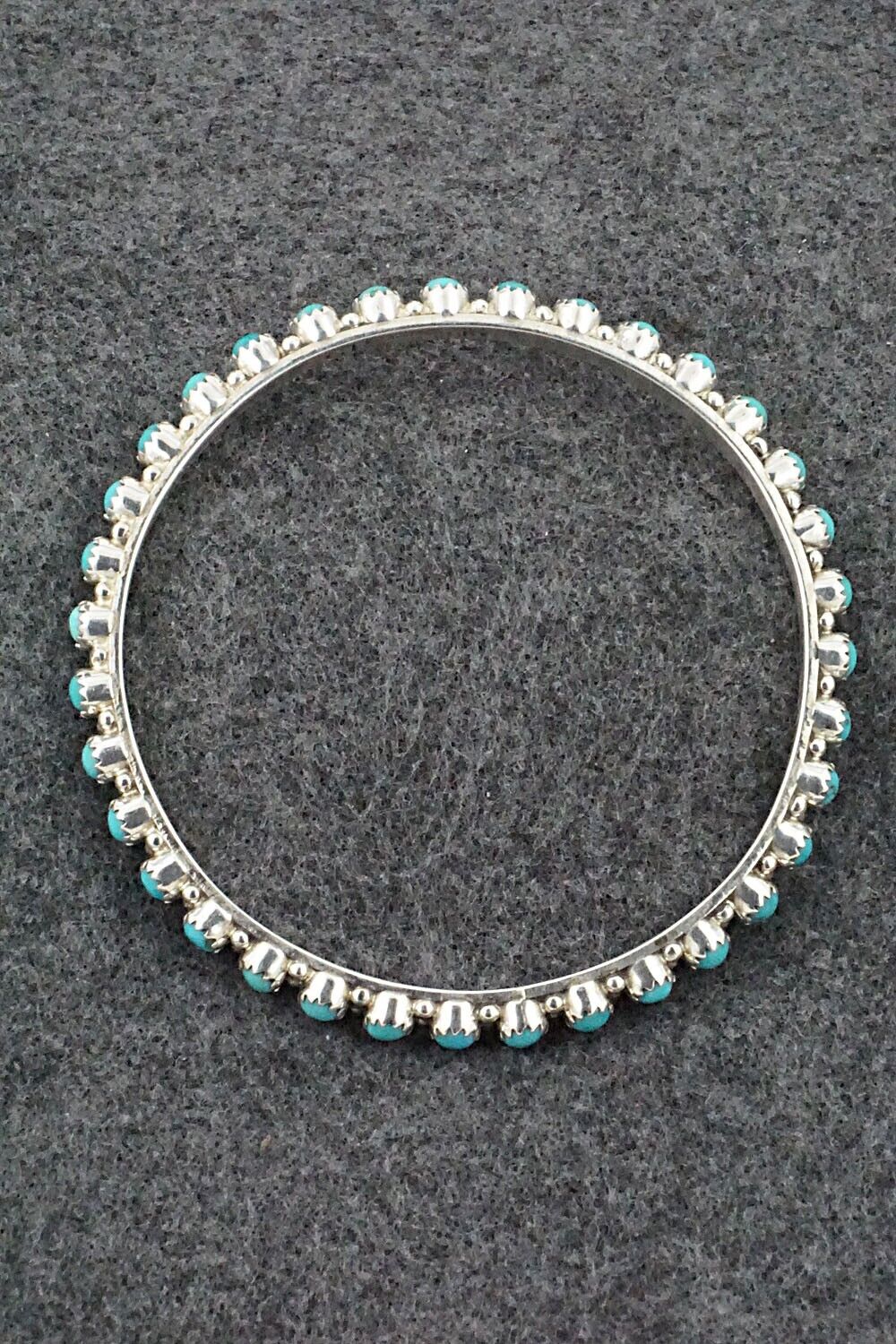 Turquoise & Sterling Silver Bangle - Gaynell Parker