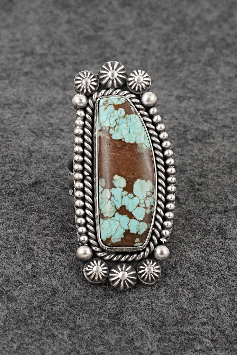 Turquoise & Sterling Silver Ring - Michael Calladitto - Size 9